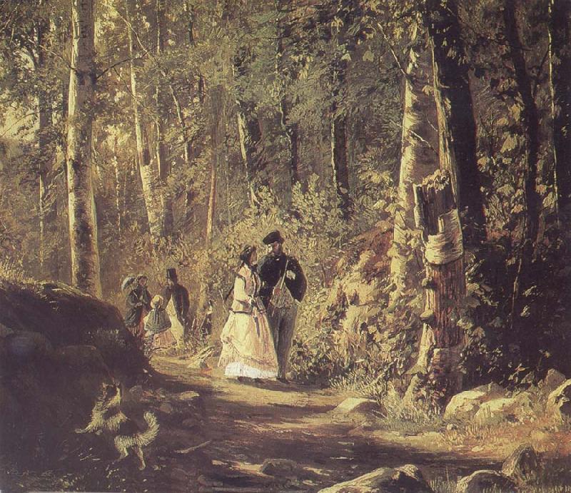 Ivan Shishkin A Stroll in the Forest Germany oil painting art